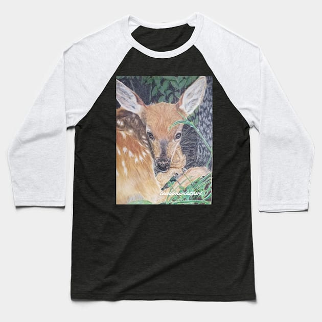 Deer Baseball T-Shirt by teenamarie23art